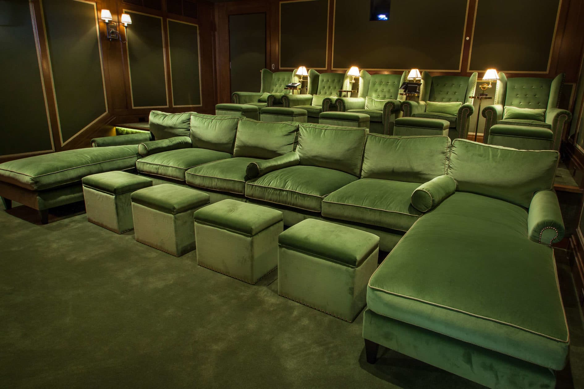 Vintage Hollywood Screening Room Paradise Theater Private Cinema